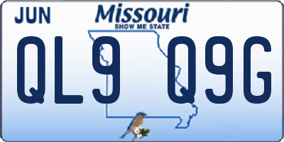 MO license plate QL9Q9G