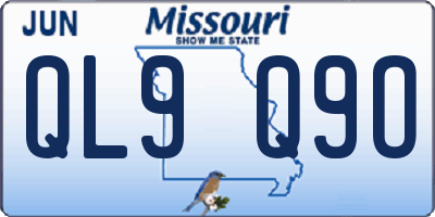 MO license plate QL9Q9O