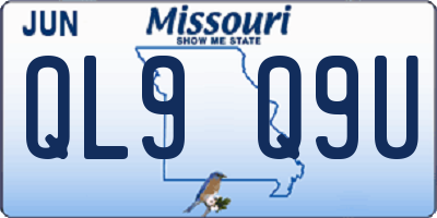 MO license plate QL9Q9U