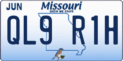 MO license plate QL9R1H