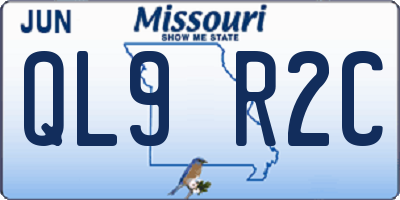 MO license plate QL9R2C