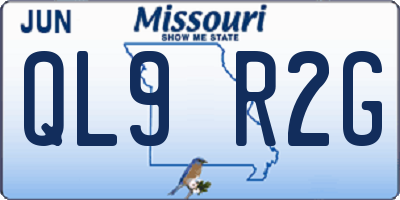 MO license plate QL9R2G