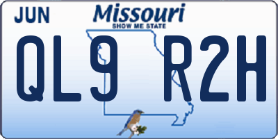 MO license plate QL9R2H