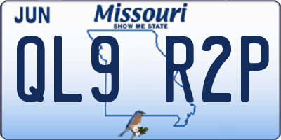 MO license plate QL9R2P