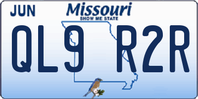 MO license plate QL9R2R