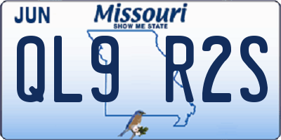 MO license plate QL9R2S