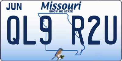 MO license plate QL9R2U
