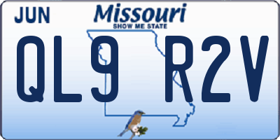 MO license plate QL9R2V