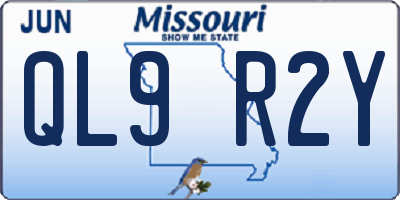 MO license plate QL9R2Y