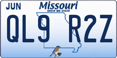 MO license plate QL9R2Z