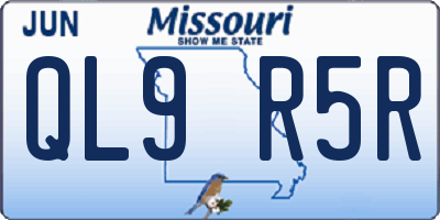 MO license plate QL9R5R