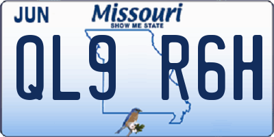 MO license plate QL9R6H