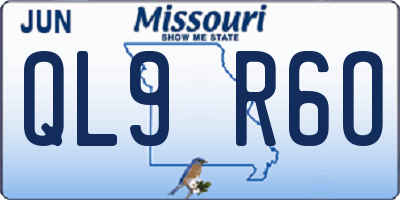 MO license plate QL9R6O
