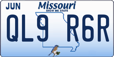 MO license plate QL9R6R