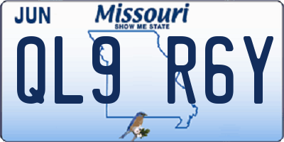 MO license plate QL9R6Y