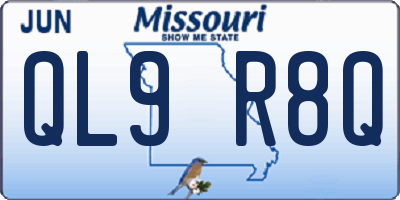 MO license plate QL9R8Q