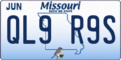 MO license plate QL9R9S
