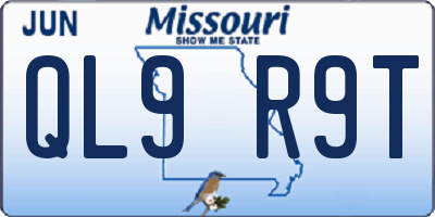 MO license plate QL9R9T