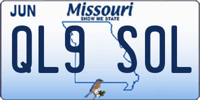 MO license plate QL9S0L