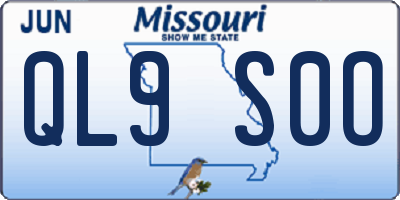 MO license plate QL9S0O