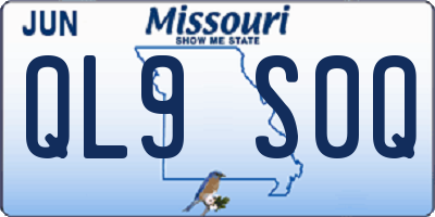 MO license plate QL9S0Q