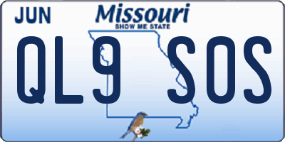 MO license plate QL9S0S