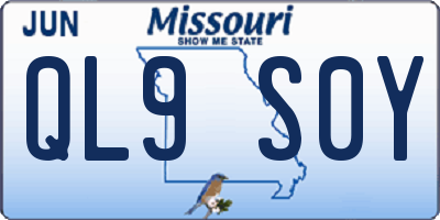 MO license plate QL9S0Y