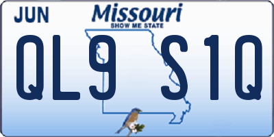 MO license plate QL9S1Q