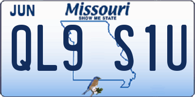 MO license plate QL9S1U
