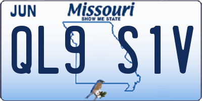 MO license plate QL9S1V