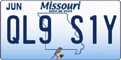 MO license plate QL9S1Y