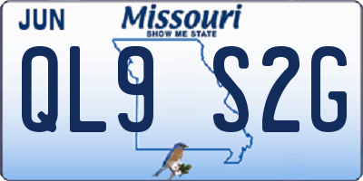MO license plate QL9S2G