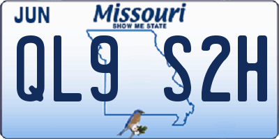 MO license plate QL9S2H
