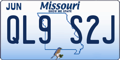 MO license plate QL9S2J