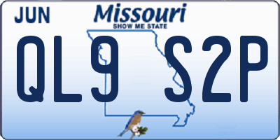 MO license plate QL9S2P