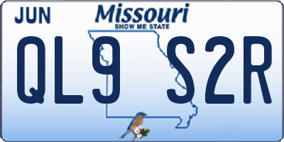MO license plate QL9S2R