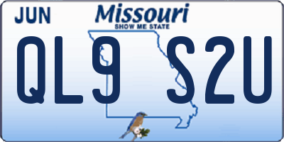 MO license plate QL9S2U