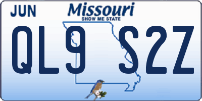 MO license plate QL9S2Z