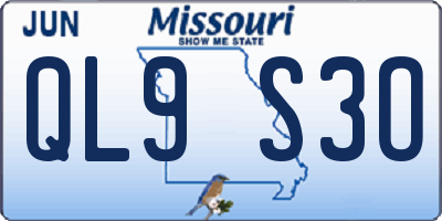 MO license plate QL9S3O