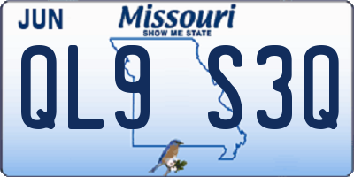 MO license plate QL9S3Q
