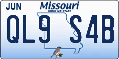 MO license plate QL9S4B