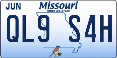 MO license plate QL9S4H