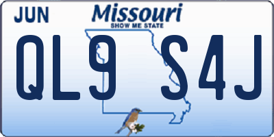 MO license plate QL9S4J