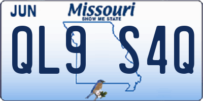 MO license plate QL9S4Q