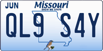 MO license plate QL9S4Y