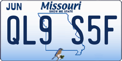 MO license plate QL9S5F