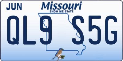 MO license plate QL9S5G