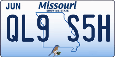 MO license plate QL9S5H