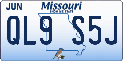 MO license plate QL9S5J
