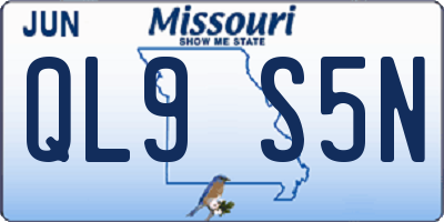 MO license plate QL9S5N